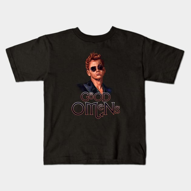 Good Omens Kids T-Shirt by mayyaflowers